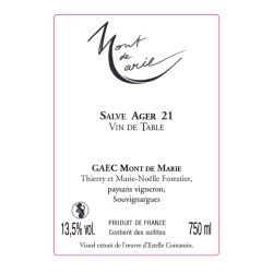 Salve Ager 2021, Domaine Mont de Marie, Thierry Forestier