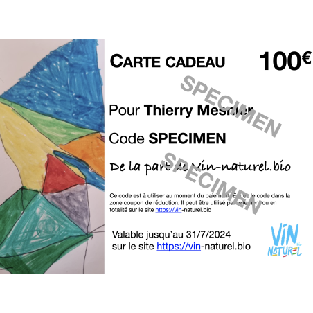 Bon cadeau de 100 €